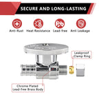 20-Pack EFIELD 1/4 Turn Straight Stop Valve 3/8" OD Compression X 1/2" Crimp Barb Pex Chrome Plated Brass,(VALVE085-20PCS)
