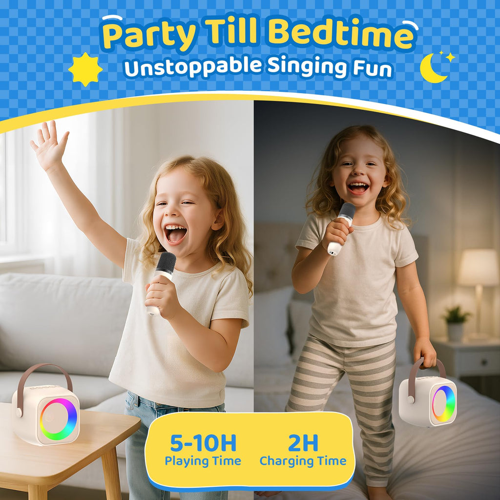 Jeefu Karaoke Machine for Kids, Toys for 3-12 Years Old Girls Gifts