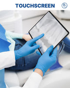 Schneider Blue Vinyl Synthetic Exam Gloves, Medium, Case of 1000, 4-mil, Powder-Free, Latex-Free, Non-Sterile, Disposable Gloves