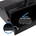 Carlisle FoodService Products Duo-Pan Upright Dust Pan and Broom Set, Essential Cleaning Tools for Home and Commercial Use, 36" Handle, 1 Count, Black