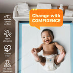 CLEAN SPACES 30" x 36" 50 Count Super Absorbency Disposable Bed Pads for Adults, Leakproof Quick Drying Underpads for Adults Baby Puppy, Incontinence Pads, Puppy Pad Dog Training Pee Pads