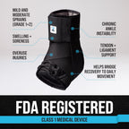 Z ATHLETICS Ankle Brace for Women & Men - Lace Up Adjustable Support with Side Stabilizers for Sprained Ankle, Achilles Tendonitis Relief | Basketball, Volleyball, Running & Sports Recovery
