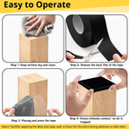 Hanotic Joist Tape for Decking 2" x 50', 1 Rolls Weatherproof Butyl Sealant Tape - Waterproof and Anti-Corrosion for Extend Deck Life for Wood Joists Beams Roof Rv