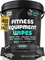 Yoga Mat Cleaner Wipes, Plant Based - 500 Gym Equipment Wipes to Clean Exercise Equipment, Treadmill, Peloton Bikes - Gym Supplies, Yoga Supplier, Cleaning Wipes for Home & Gym - Spa Fresh Scent
