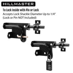 HILLMASTER Heavy Duty Slide Bolt Gate Latch with Padlock Hole, Sliding Bolt Gate Lock Door Latches Hardware for Wooden Fences Barn Doors, 2 Pack