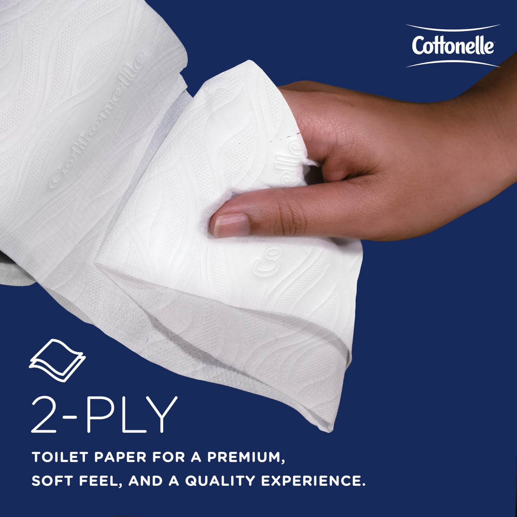 Cottonelle® Professional CleanCare Standard Roll Bulk Toilet Paper (58696), 2-Ply, White, Individually Wrapped (400 Sheets/Roll, 40 Rolls/Case, 16,000 Sheets/Case)