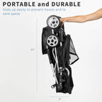 VIVO Black 4 Wheel Pet Stroller for Cat, Dog and More, Foldable Carrier Strolling Cart, STROLR-V001K