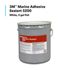3M Marine Adhesive Sealant 5200, PN21463, White, 5 Gallon Drum (Pail)