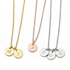 Personalized Initial Necklace for Women, Mom, 18k Plated Gold, Silver, Rose