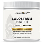 Peacock Max Colostrum Powder – 60g (30 Servings), Unflavored Bovine Colostrum Supplement, Superfood for Hair, Skin & Gut Health, Gluten-Free, Non-GMO