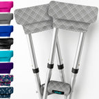 Vive Crutch Pads & Hand Grips - Padding for Walking Arm Crutches - Universal Underarm Padded Forearm Handle Pillow Covers for Hand Grips - Soft Foam Armpit Accessories for Adults, Kids (Plaid)