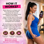 Genuine Black Maca Root Pills for a Big Butt Growing in Short time- 600 mg x 100 und (31 Days) by CurvyFruit
