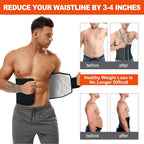 AMZBOSS Waist Trainer for Women & Men, Waist Sweat Band, Belly Band Sweat Belt, Stomach Wrap, Body Shaper Belt (Black/Silver, X-Large)