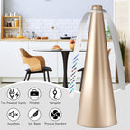 Glovv Fly Fans for Tables, Bug Food Fan Outdoor Indoor Keep Flies Away, 4 Pack Portable Batteries Powered Picnic Table Top Spinner with Metal Hanger, Fly Repellent for Restaurant, Camping (Golden)