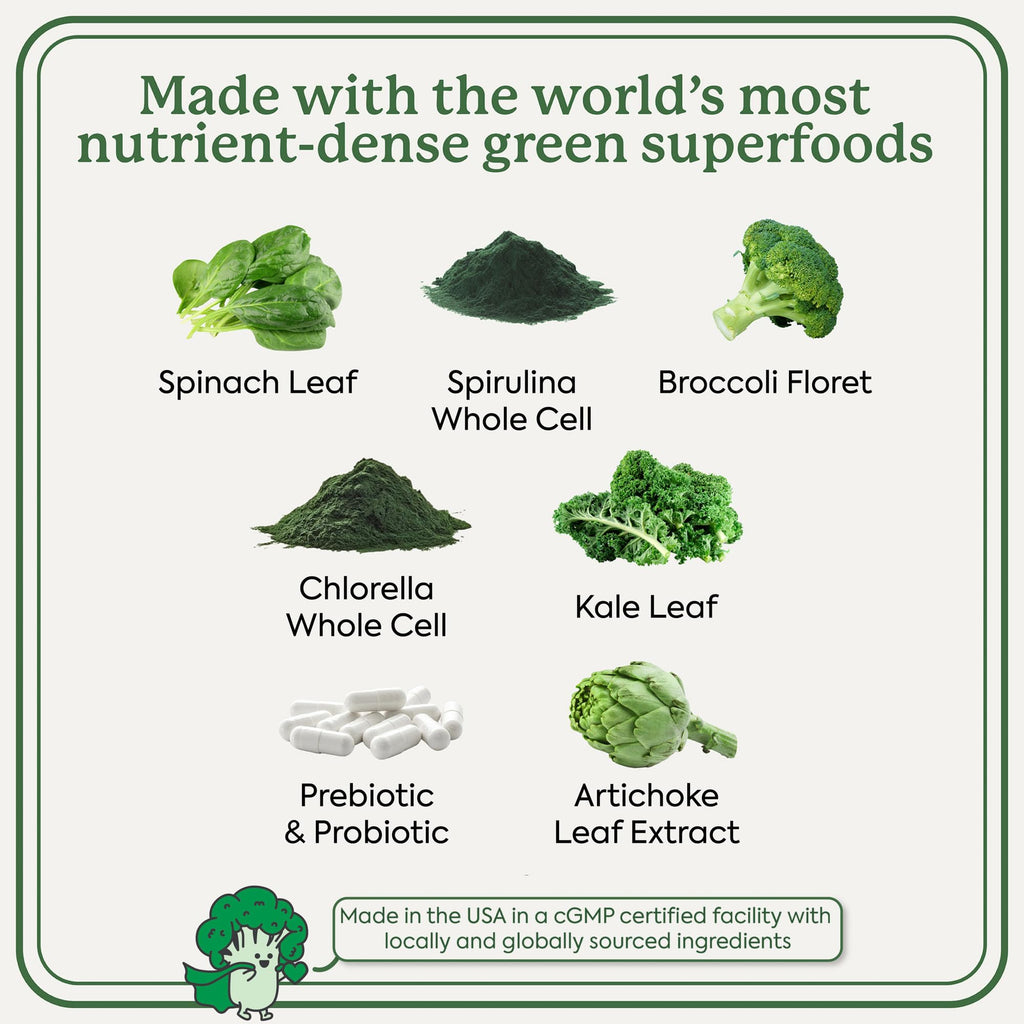 WonderGreens Kids Super Veggie Gummies – Sugar-Free, Allergen-Free Multivitamin for Picky Eaters with Probiotics – Tummy & Immune Support – Green Apple Flavor (30 Count)