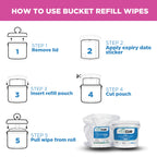 REScue One-Step Disinfectant Cleaner & Deodorizer Wipes for Vet Use – Cleaner for Kennels, Litter Boxes, Vet Offices, Pet Grooming Surfaces – Extra Large Wipes, 160-Count Bucket Refill (1 Pack)