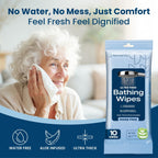 Extra Thick Bath Wipes, Fresh Bathing Wipes | Shower & Bath Alternative | Body Wipe for Adults Bathing No Rinse | Microwavable with Aloe & Vitamin E | 10 Packs - 100 Ct