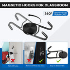 LOVIMAG Magnetic Hooks, 80lbs+ 2026 Cruise Cabin Ship Essentials Magnet Hook Heavy Duty Strong Magnets Refrigerator Fridge Hanging for Classroom Beach Vacation Kitchen Home Must Haves 5 Pcs (Black)