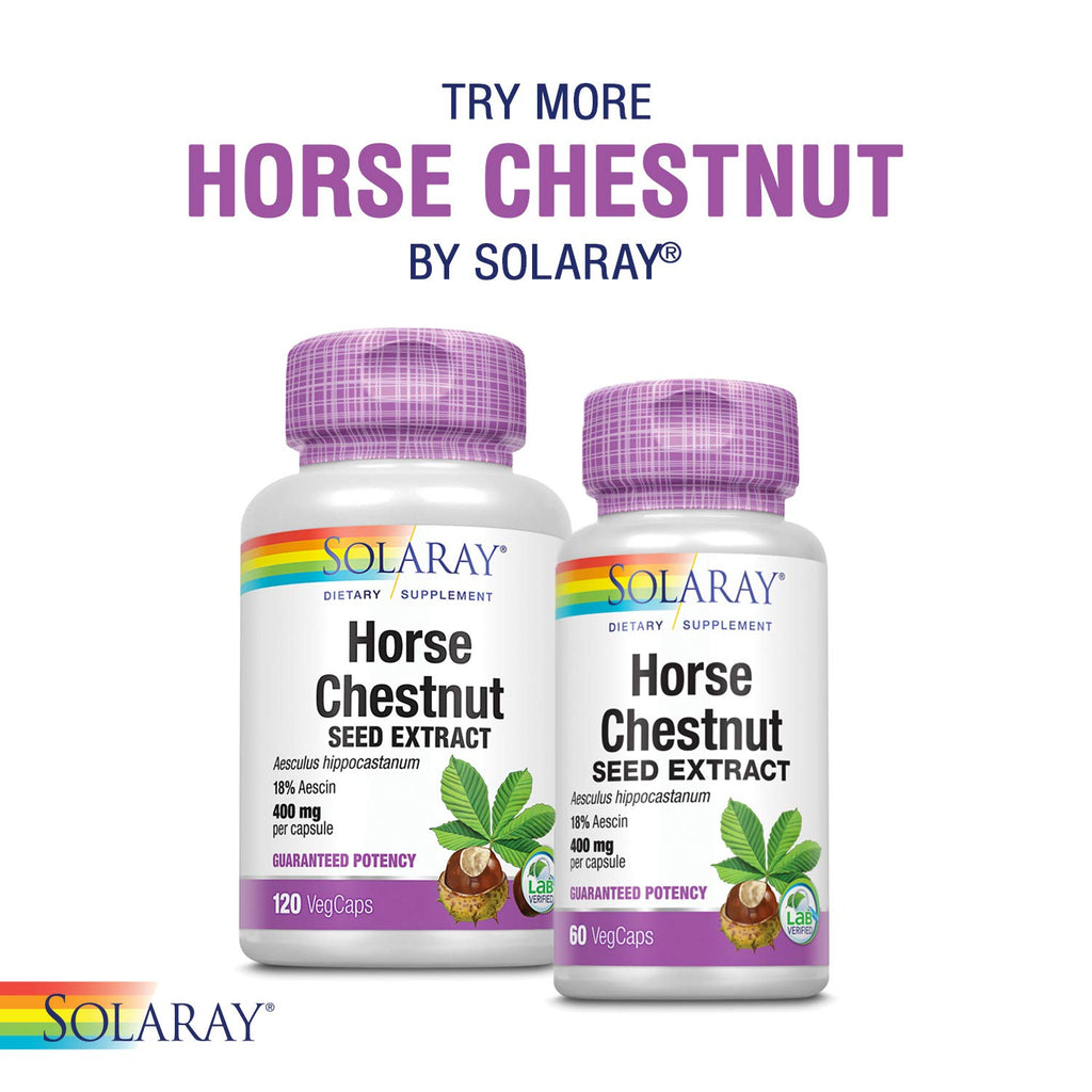 SOLARAY Circulegs - Herbal Supplements for Wellness Support w/Horse Chestnut Extract and Vitamin C, Plus Gotu Kola, Flavonoids, Hesperidin Blend - Vegan, Gluten Free, 60-Day Guarantee - 30 Servings