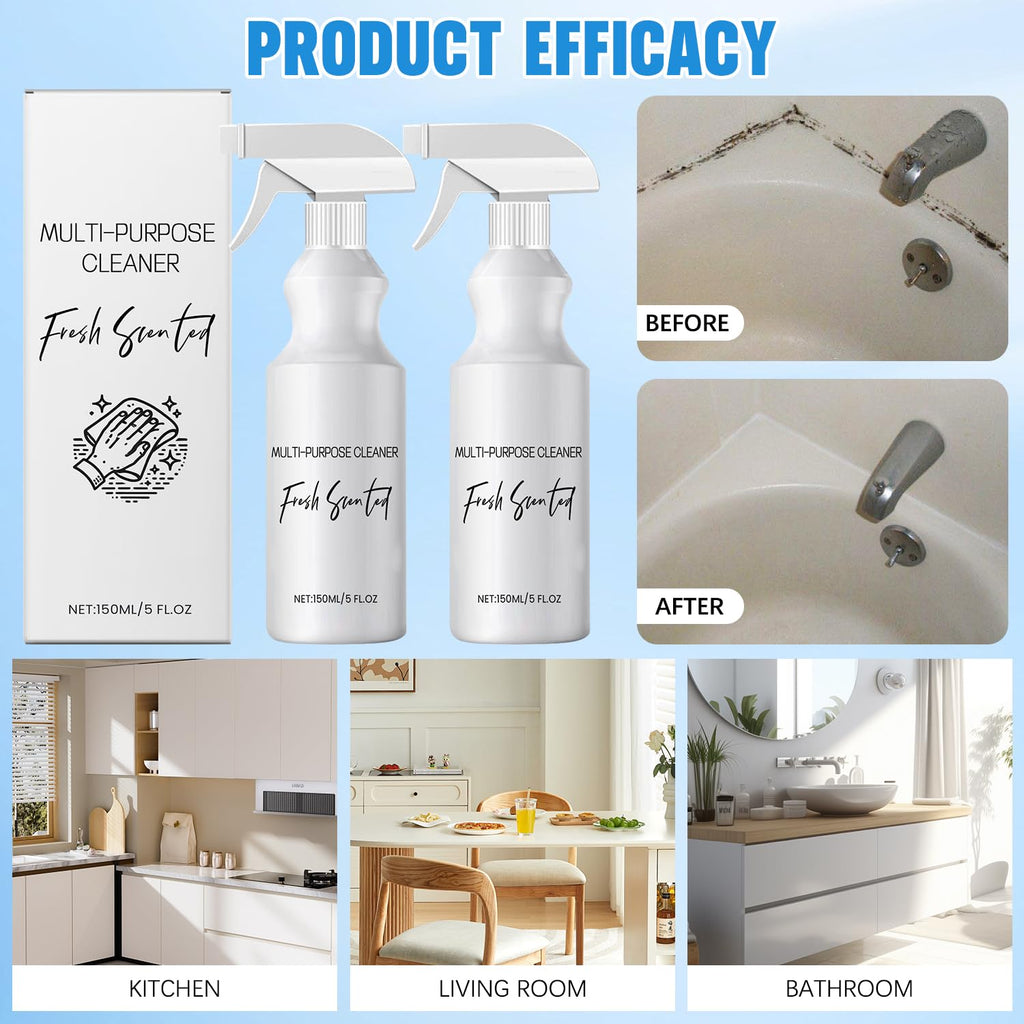 cuoct 2Pcs R & W Multi Purpose Cleaner, Brazilian Waves Multi Purpose Cleaner,R and W Luxurious Scent, All-purpose Rinse-free Cleaning Spray,Multipurpose Bathroom Foam Cleaner