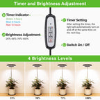 LORDEM Grow Light, Full Spectrum LED Desk Lamp for Plants