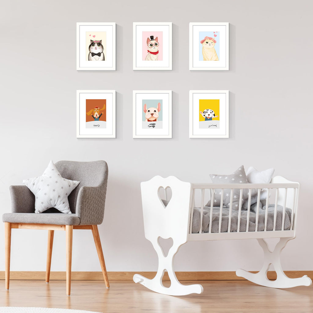 upsimples 8x10 Picture Frames, Gallery Wall Frames Set of 5, White