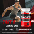(2 Pack) Max Force Gummies - Official Max Force Gummys with All Natural Ingredients, Advanced MaxForce Maximum Strength Formula for Wellness & Overall Health Support, 120 Gummies for 2 Months