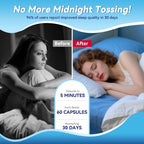 EEKEEPHIT 6 in 1 Melatonin-Free Sleep Aid Sleep Complex with Ashwagandha, GABA, L-Theanine & 5-HTP, VIT B6(P5P) for Adults, Supports Deep Relaxation, 30 Vegan Capsules