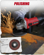 AVID POWER Angle Grinder 7.5-Amp 4-1/2 inch Electric Grinder Power Tools with Grinding Wheels, Cutting Wheels, Flap Disc and Auxiliary Handle for Cutting, Grinding, Polishing & Rust Removal - Dark Red