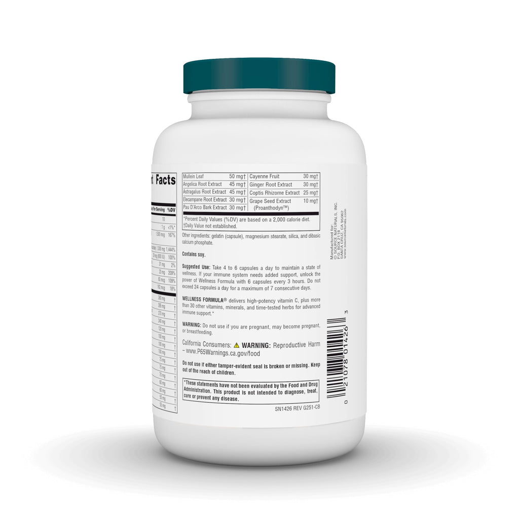 Source Naturals Wellness Formula Bio-Aligned Vitamins & Herbal Defense Advanced Immune Support* - Dietary Supplement & Immunity Booster - 240 Capsules