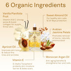 SAFA Vanillé Oil - Organic Oil for Face, Body, Hair, Nails & Aromatherapy | Vanilla Extract & Jasmine Petals - Essential Oil for Diffusers | After Shower Body Oil | Skin Moisturiser (4 Fl Oz)
