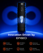 EINSEO Male Masturbator Penis Pump, AI Sync Sex Toys for Men with 7 Thrusting & 360° Rotation, Up to 155 Strokes/Min, 7 Blowjob Suction Pocket Pussy, Silicone-Wrapped Sex Furniture for Bedding