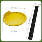 Bucket Lid Mouse Trap Metal 5 Gallon Bucket lid,Strong Metal Material That Cannot be Bitten, auto Reset, Does not include bucket (yellow)