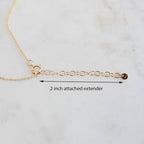 Austin Down to Earth Gold Cross Necklaces for Women, 14k Gold Filled Chain, Dainty Tiny Small Pendant, Christian Gift for Baptism Confirmation Graduation (16-18 inches, adjustable)