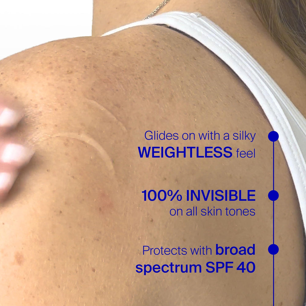 Supergoop! Unseen Sunscreen Body SPF 40 - Clear & Invisible Sun Protection - 3.4 fl oz - Weightless & Scentless - Water & Sweat Resistant - For All Skin Types