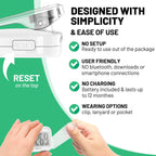 NESKLA 3D Pedometer for Walking, Simple Step Counter with Large Digital Display, Step Tracker with Removable Clip Lanyard, Accurately Track Steps for Men Women Kids Adults Seniors