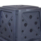 Redmon Outdoor Compost Bin with Lift Off Lid, 4-Door Access & Vent Holes, 65 Gallon, Black - Composting Bin Container for Kitchen Food Waste Recycling