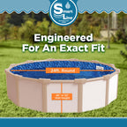 Smartline 24 ft Round Swimming Pool Liner | Boulder Swirl | Overlap Style | 48-52 Inch Wall Height | 30 Gauge Heavy Duty Virgin Vinyl | Designed for Steel Sided Above Ground Pools