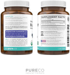 USDA Organic Blueberry Extract Capsules - High Potency Organic Blueberry 500mg 10:1 Extract Per 1 Capsule Serving - Blueberry Supplement for Brain & Immune Support - Vegan Non-GMO (2 Month Supply)