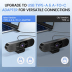 EMEET C960 1080P Webcam with Microphone, 2 Mics, 90° FOV, Computer Camera
