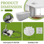 Universal Bathroom Fan Motor Replacement - SM550 Electric Vent Fan Motor Kit - Replacement for Nu-Tone Br-oan 50 CFM 120V 3000 RPM - Replace C01575 65100 EM550 EM750, Upgraded by PANDEELS