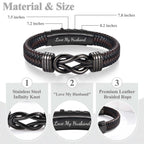EFVISD Gift for Husband from Wife, Husband Bracelet for Him Men