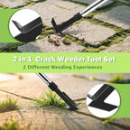 LAWFYMORI Crack Weeder with Long Handle, 60" Manual Crevice Weeding Tool