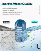 Leemone Demineralization Cartridge Compatible with HoMedics Ultrasonic Humidifiers, 20 Pack Humidifier Filter Replacements, Purifies Water, Filters Mineral Deposits