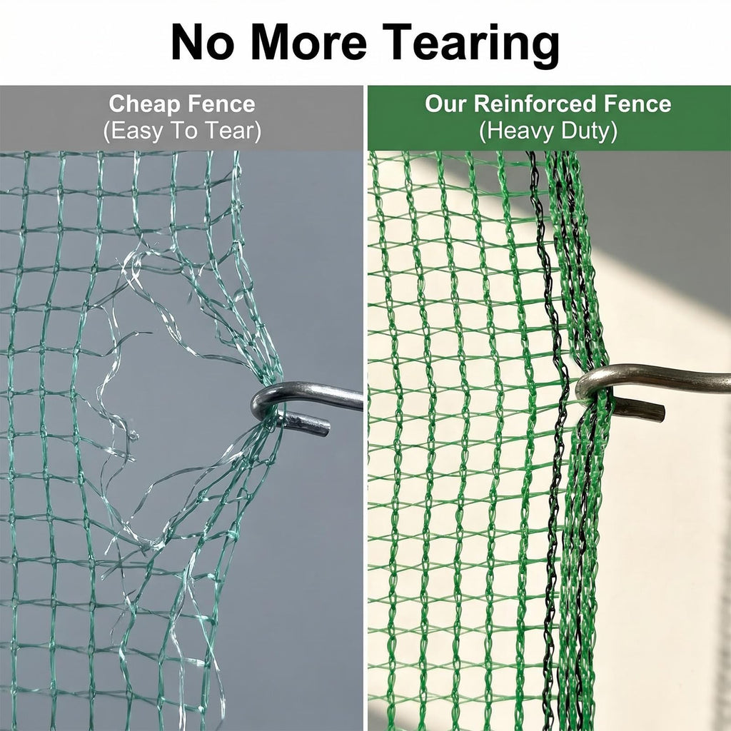 Tilvex 6.6x100ft Plastic Mesh Fencing,0.4in Mesh Deer Fence
