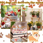 dsooldre 50 Pcs Mini Dog Figurines Miniature Resin Animals in Bulk Little Puppy Toys Dog Cake Decorations for DIY Moss Landscape Garden Ornament Birthday Party Home Decors