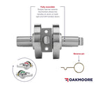 OAKMOORE Commercial Door Handle | Vacant Occupied & Commercial Restroom Lock for Public Bathroom & Industrial Buildings