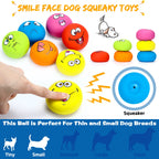 Hungdao 12 Pcs Squeaky Dog Toys, Small Dog Ball Bulk, Rubber Latex, Lively