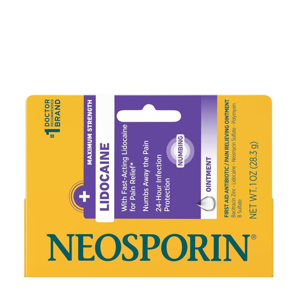 Neosporin + Lidocaine Pain Relief Triple Antibiotic Ointment, 1 oz
