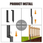 ArlinaL Fence Post Repair Kit, Thickened Steel Anchor Ground Spike